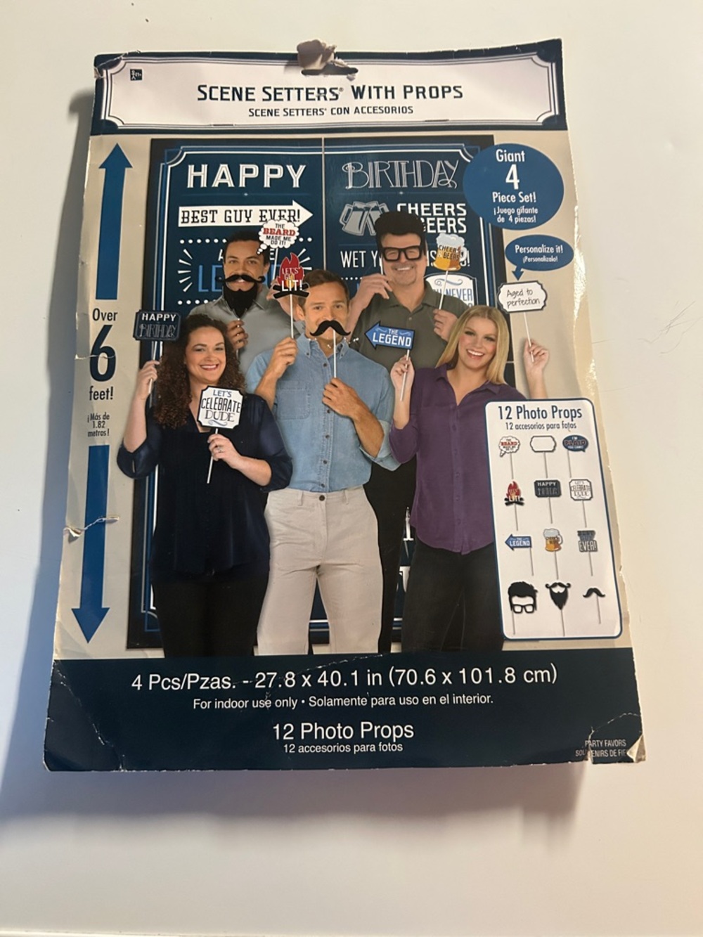 - Blue Birthday Photo Backdrop & Props